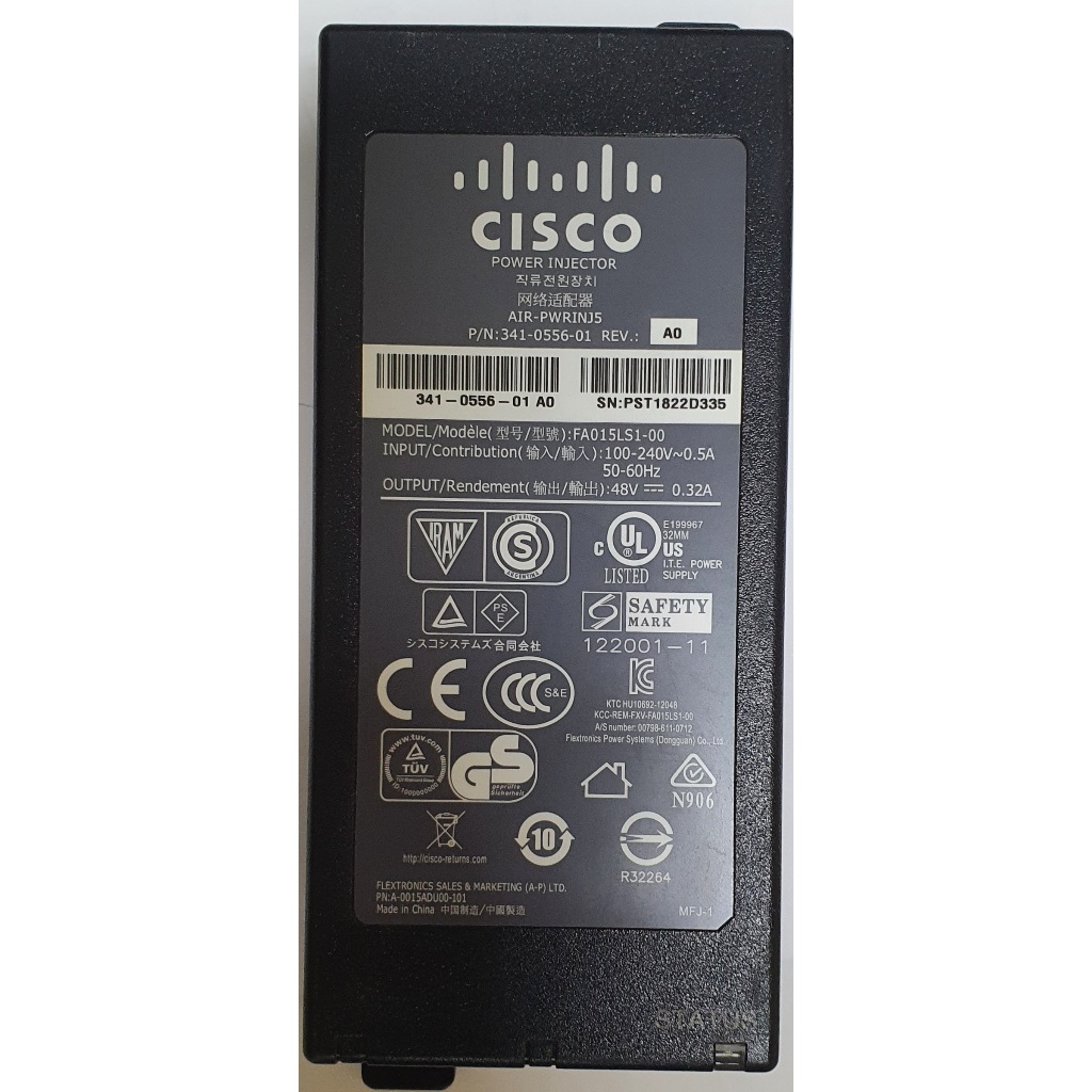 Cisco Power Injector POE รุ่น AIR-PWRINJ5 (802.3af) for AP 1600, 2600 ...