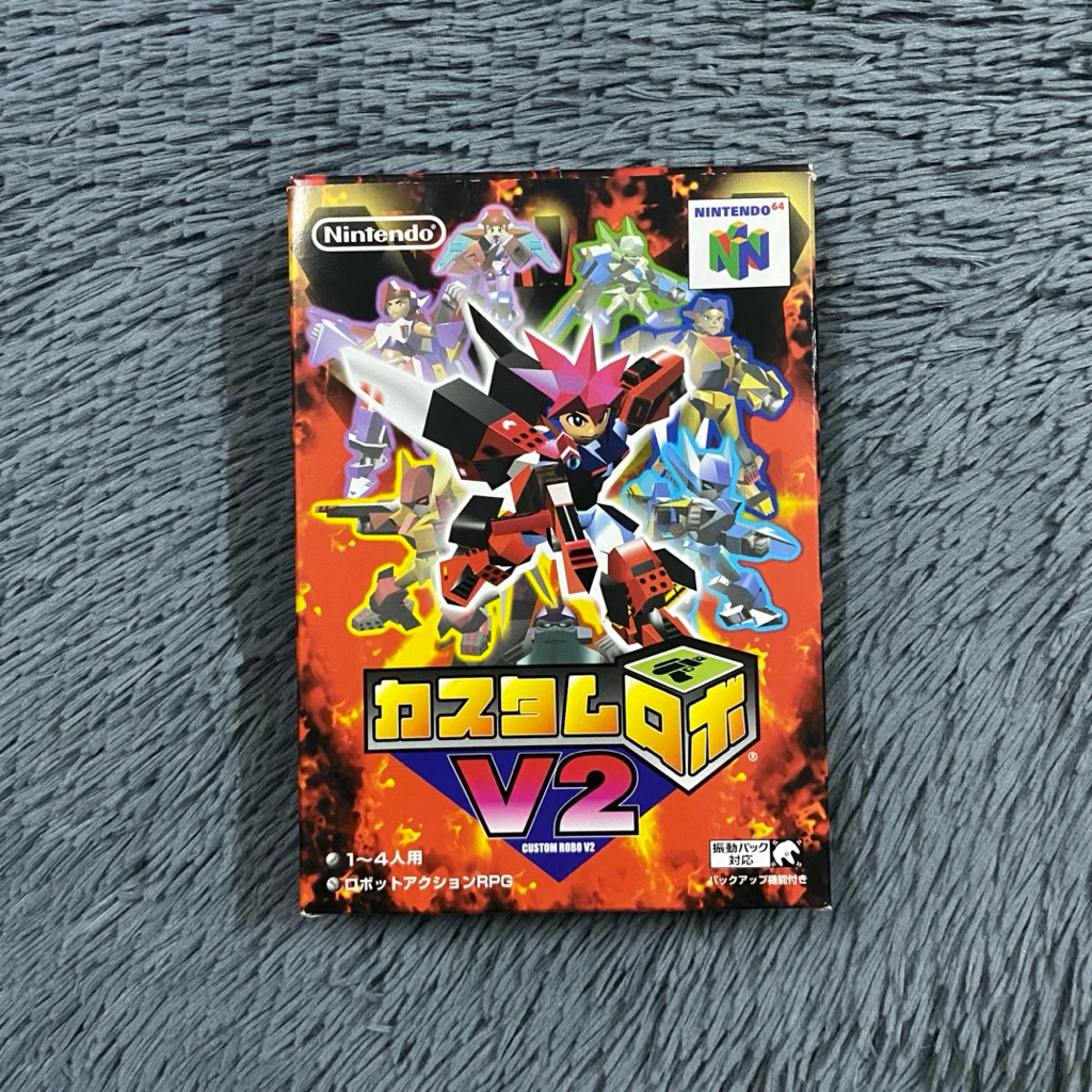 งานกล่องตลับแท้เครื่อง Nintendo64 เกมส์ Custom Robo V2 กล่องสภาพดีมี ...