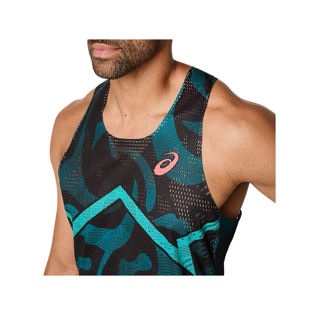 เสื้อกล้ามสำหรับวิ่ง ASICS Metaspeed singlet (slimfit) สี ATLANTIS BLUE ...