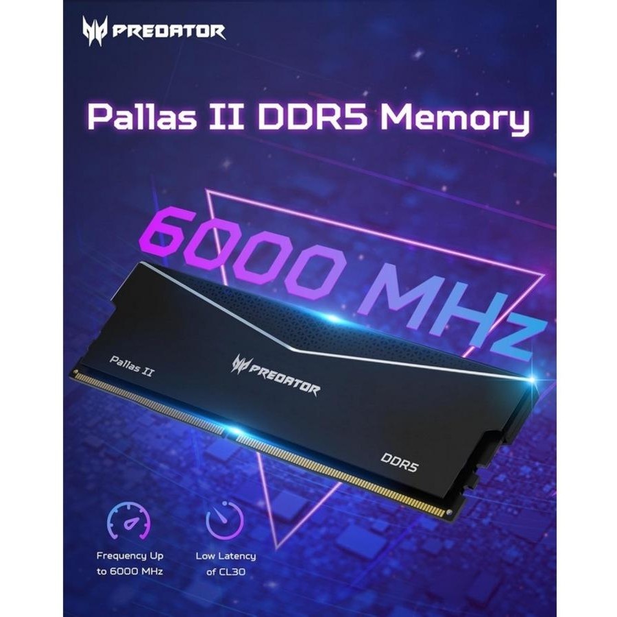 32GB (16GBx2) RAM DDR5 6000Mhz Predator PALLASII Black Desktop