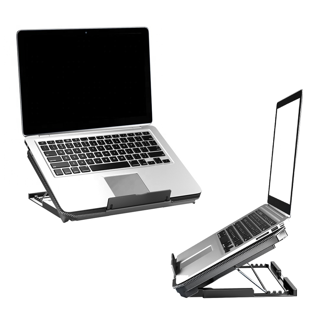 แท่นวางโน๊ตบุ๊ค QPLUS Notebook Cooling Pad LS001 15.6 inch Black by BB ...