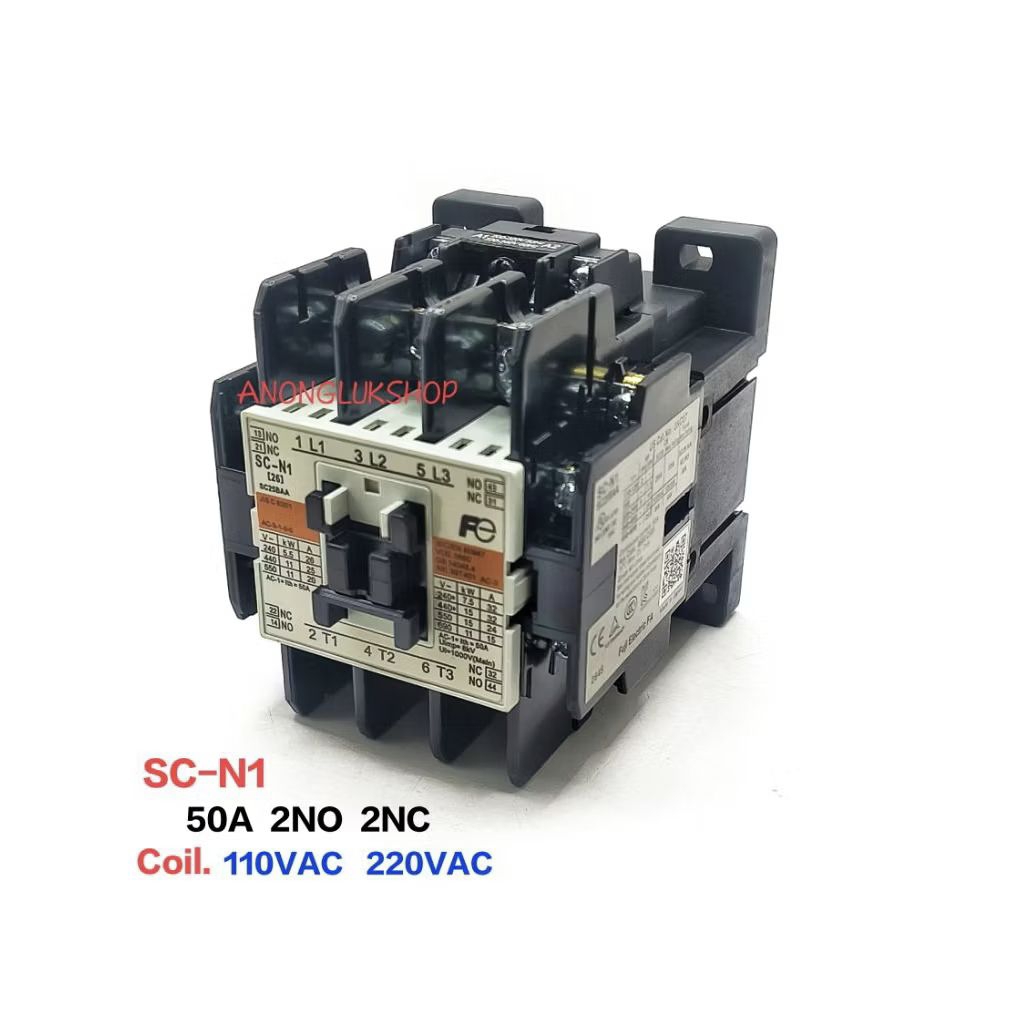 SC-N1 110VAC 220VAC Fuji Electric Magnetic Contactor AC220V ฟูจิ แมก ...