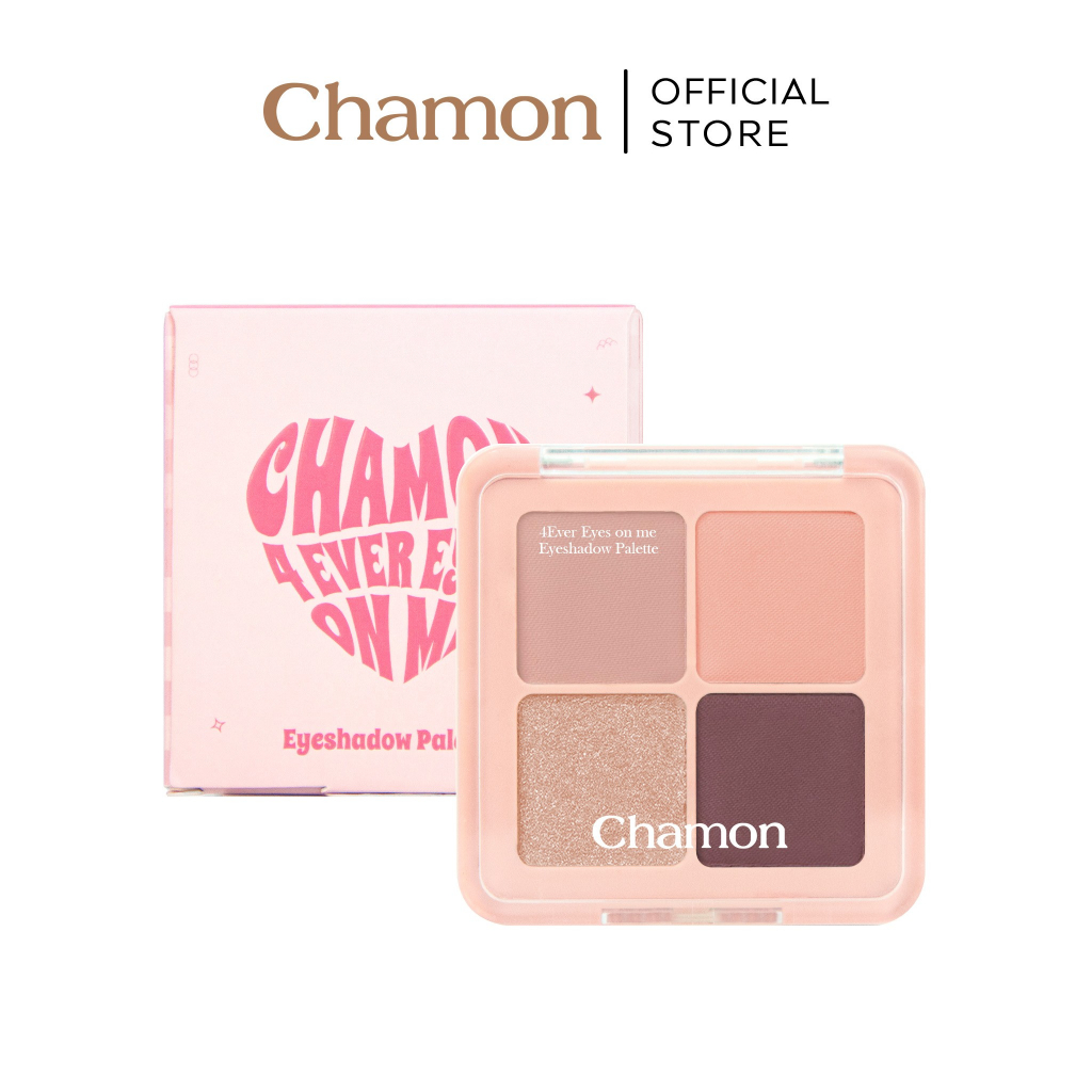 CHAMON 4Ever Eyes On Me อายแชโดว์พาเลท 4 ช่อง สีสดใส เนื้อแมท ชิมเมอร์ ...