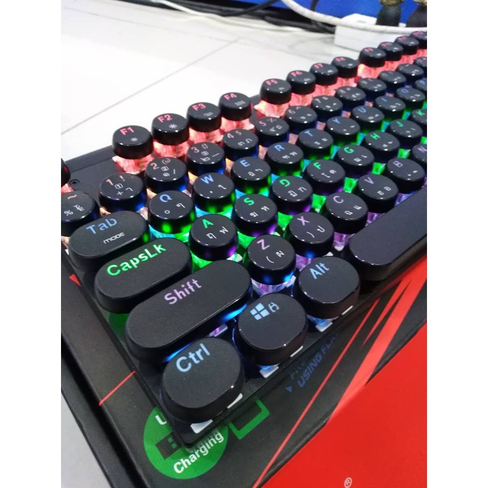 wlired bluetooth DUAL MOD Mechanical Keyboard รุ่น K62 | Shopee Thailand