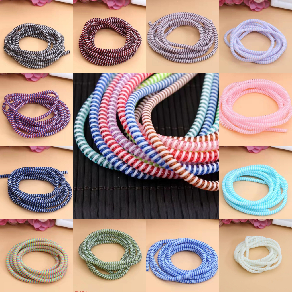 Data Line Protection Rope สายป้องกันสปริงพันสาย 1.5 เมตร สำหรับสายชาร์จ ...