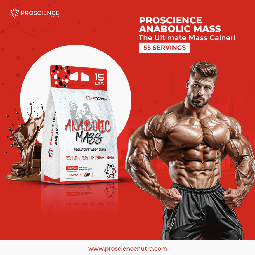 ProScience Nutra Anabolic Mass Revolutionary Weight Gainer - 15 LBS(55 ...