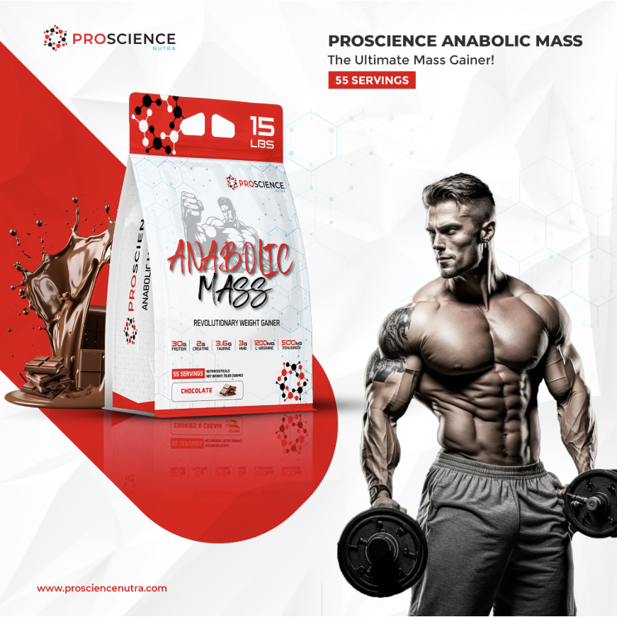 ProScience Nutra Anabolic Mass Revolutionary Weight Gainer - 15 LBS(55 ...