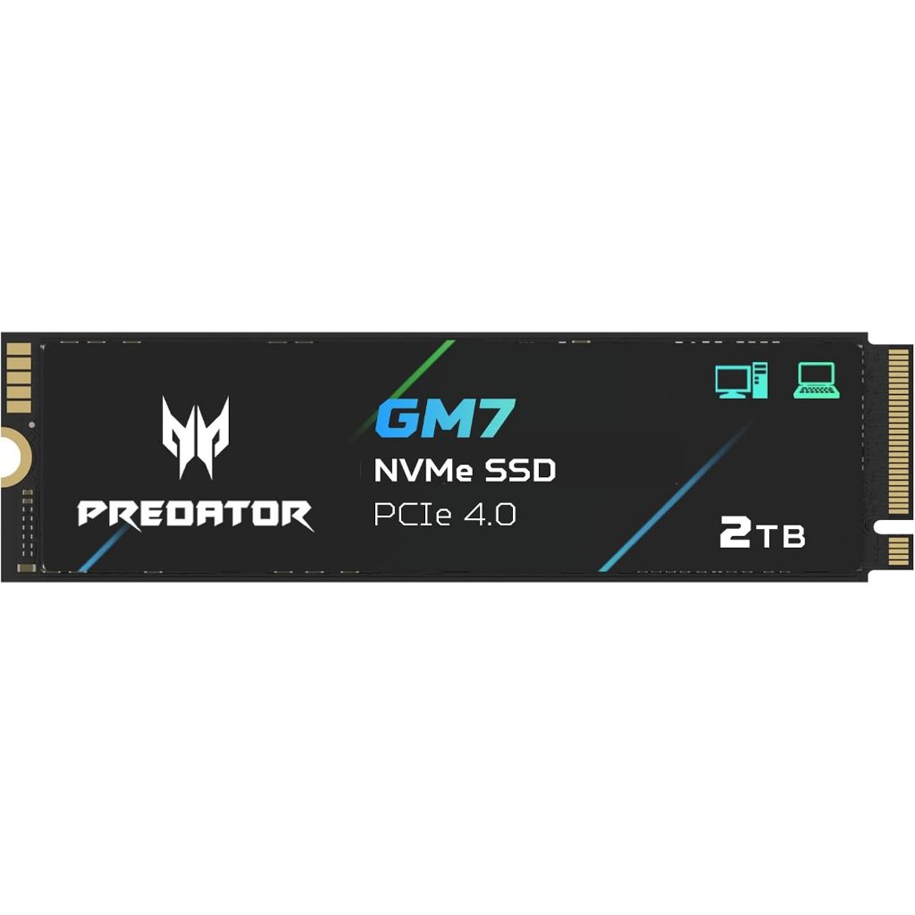 SSD Predator GM7 PCIe 4.0x4 M.2 1TB 2TB (7200/6300) (5Y) | Shopee