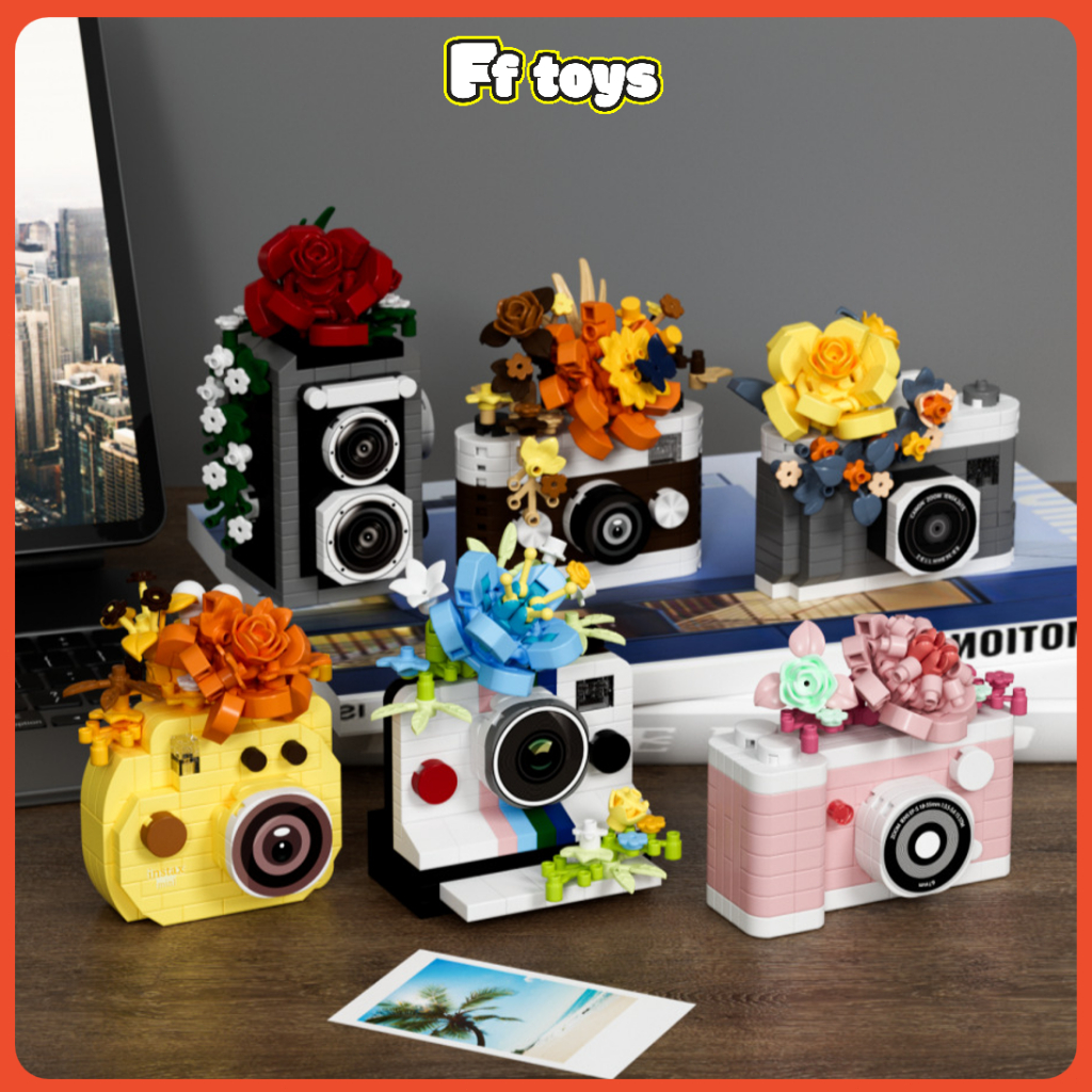 ✨ตัวต่อกล้องถ่ายรูปวินเทจ 6 แบบ 🎁 DIY ประกอบ 6cm 240 ชิ้น ของเล่นเด็ก ของขวัญ คริสต์มาส ปีใหม่ ของแต่งโต๊ะ ส่งไว <FF>