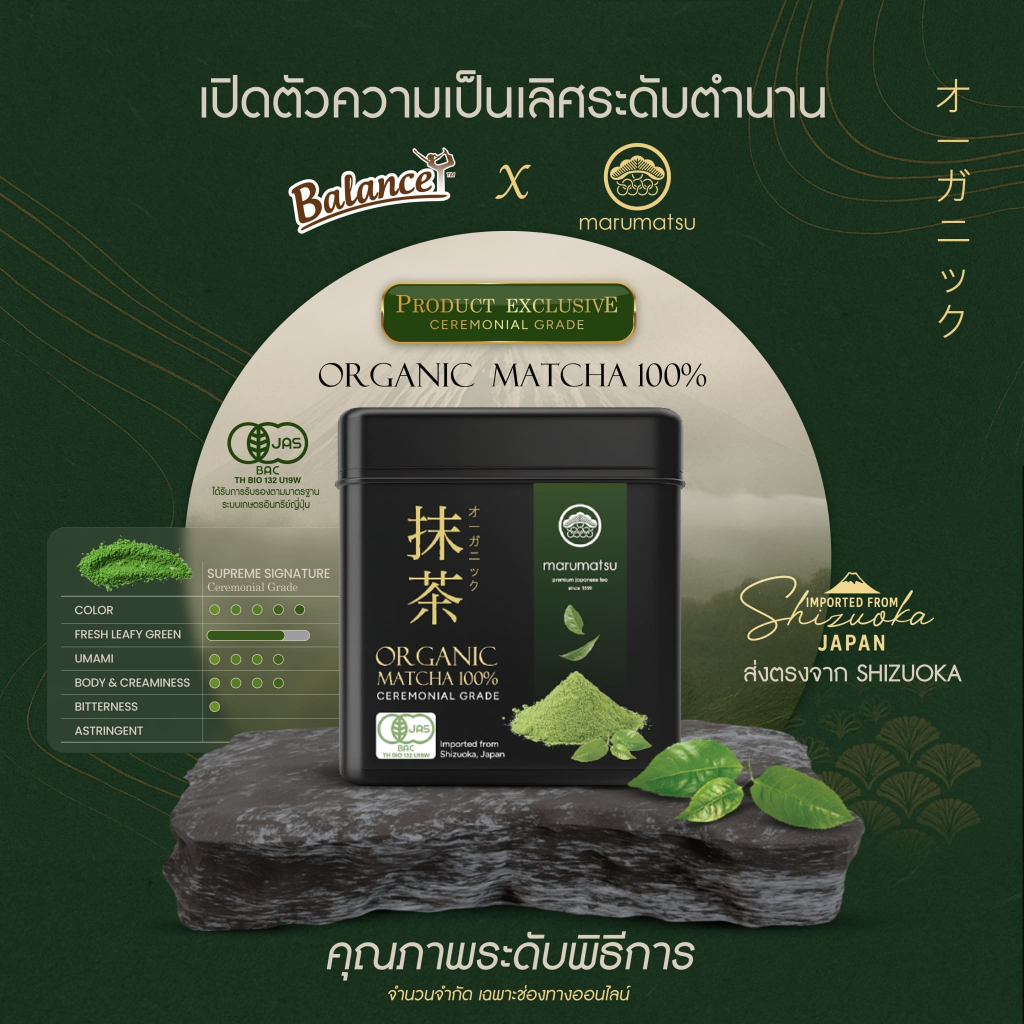 [โปร15-20กค. แถมชุดชงชา จำกัด 1 โปรต่อคำสั่งซื้อ] Balance Matcha ...