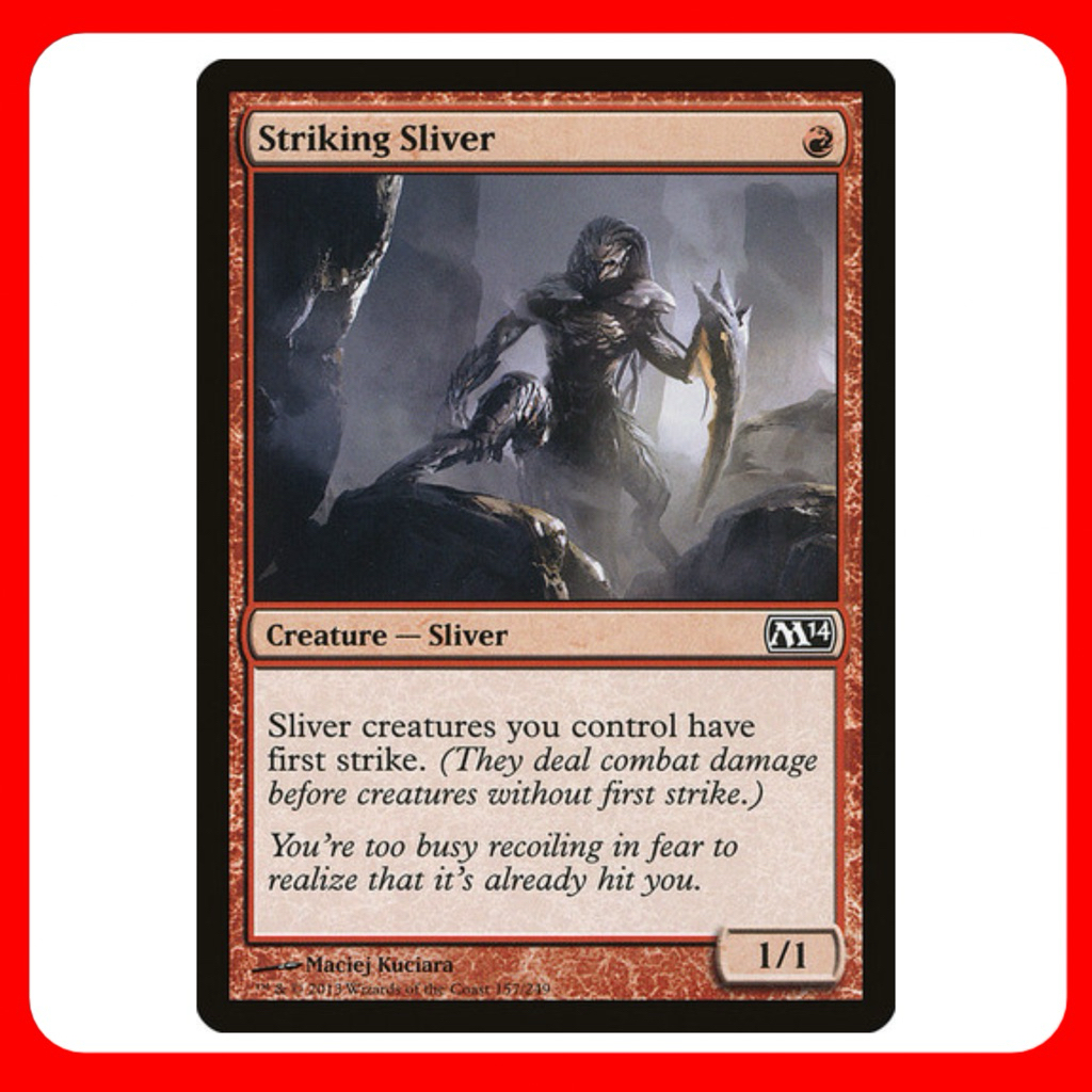 [MTG] Striking Sliver [M14] [RED] [COMMON] [NORMAL] [ENG] (การ์ดเมจิค ...