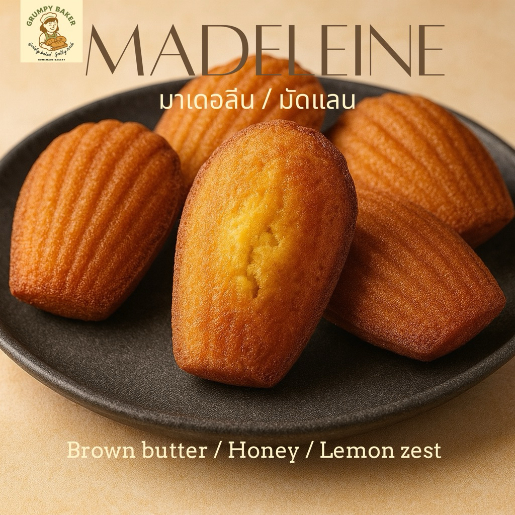 Madeleine มาเดอลีนมัดแลน ขนมไข่ฝรั่งเศส ชุด 6 ชิ้น Shopee Thailand 