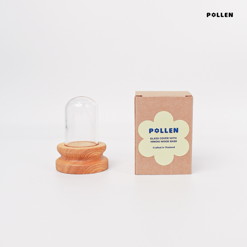Pollen_collection ครอบแก้วฐานไม้ รุ่นฐานมน ไม้ฮิโนกิ | Shopee Thailand