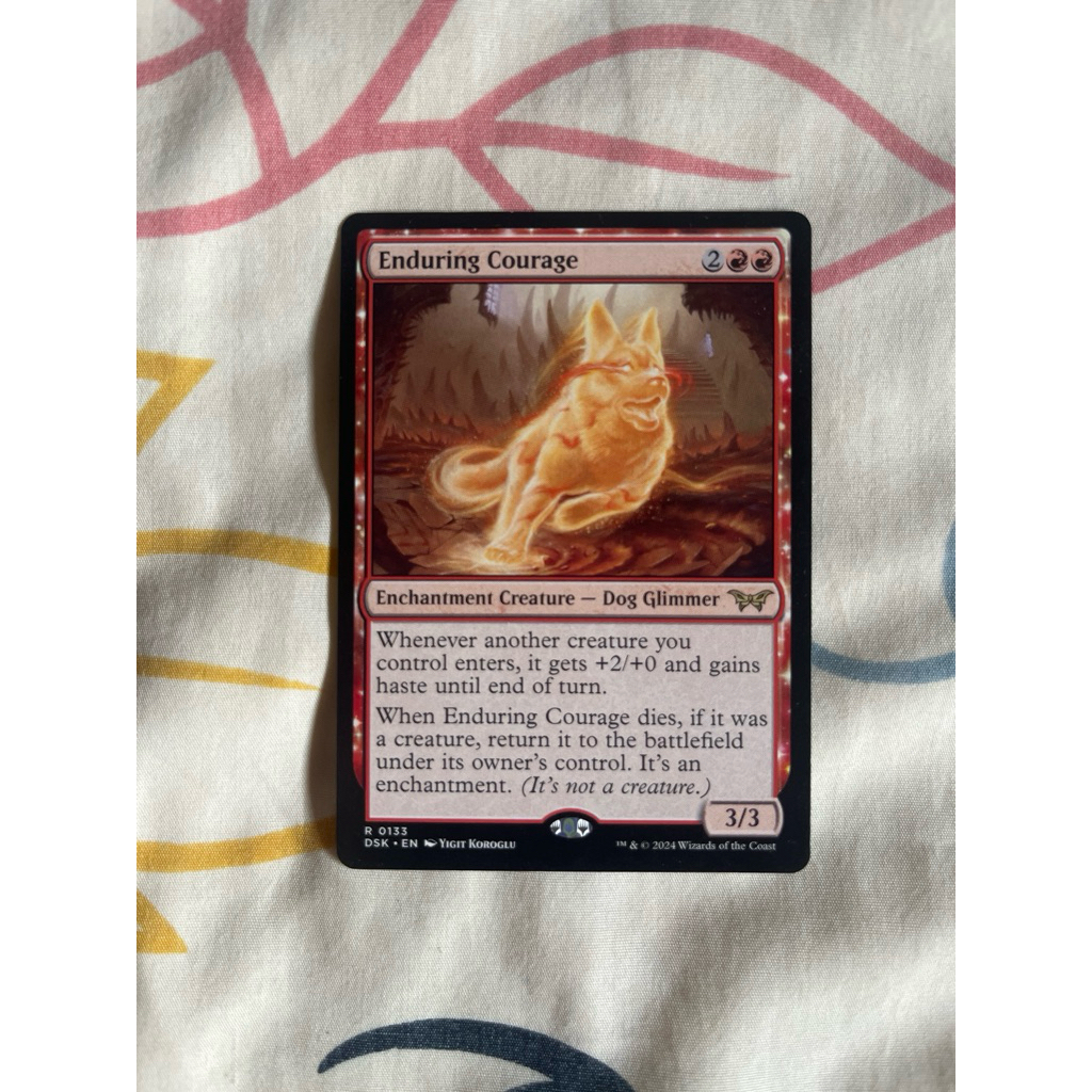 การ์ด MTG Enduring Courage Red Magic the Gathering EDH รุ่น DSK สภาพ Ex ...
