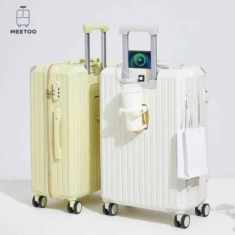 MeeTOO กระเป๋าลาก Weekender Bags 20/24นิ้ว วัสดุPC+ABS แข็งแรงทนทาน ล้อลากคู่360เข็นลื่น ระบบLock 3 รหัสปิ้ง school bags