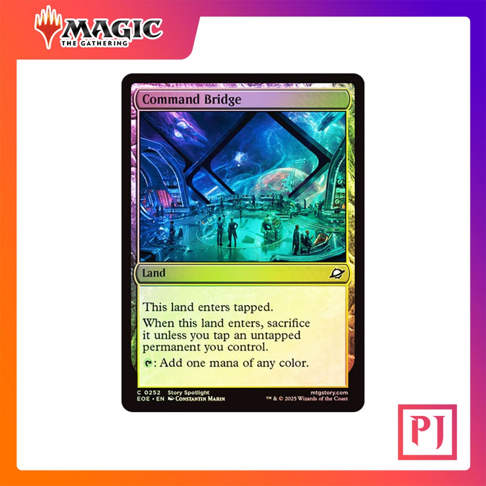 [MTG] Command Bridge [EOE] [LAND] [COMMON] [FOIL] [ENG] (การ์ดเมจิค ...
