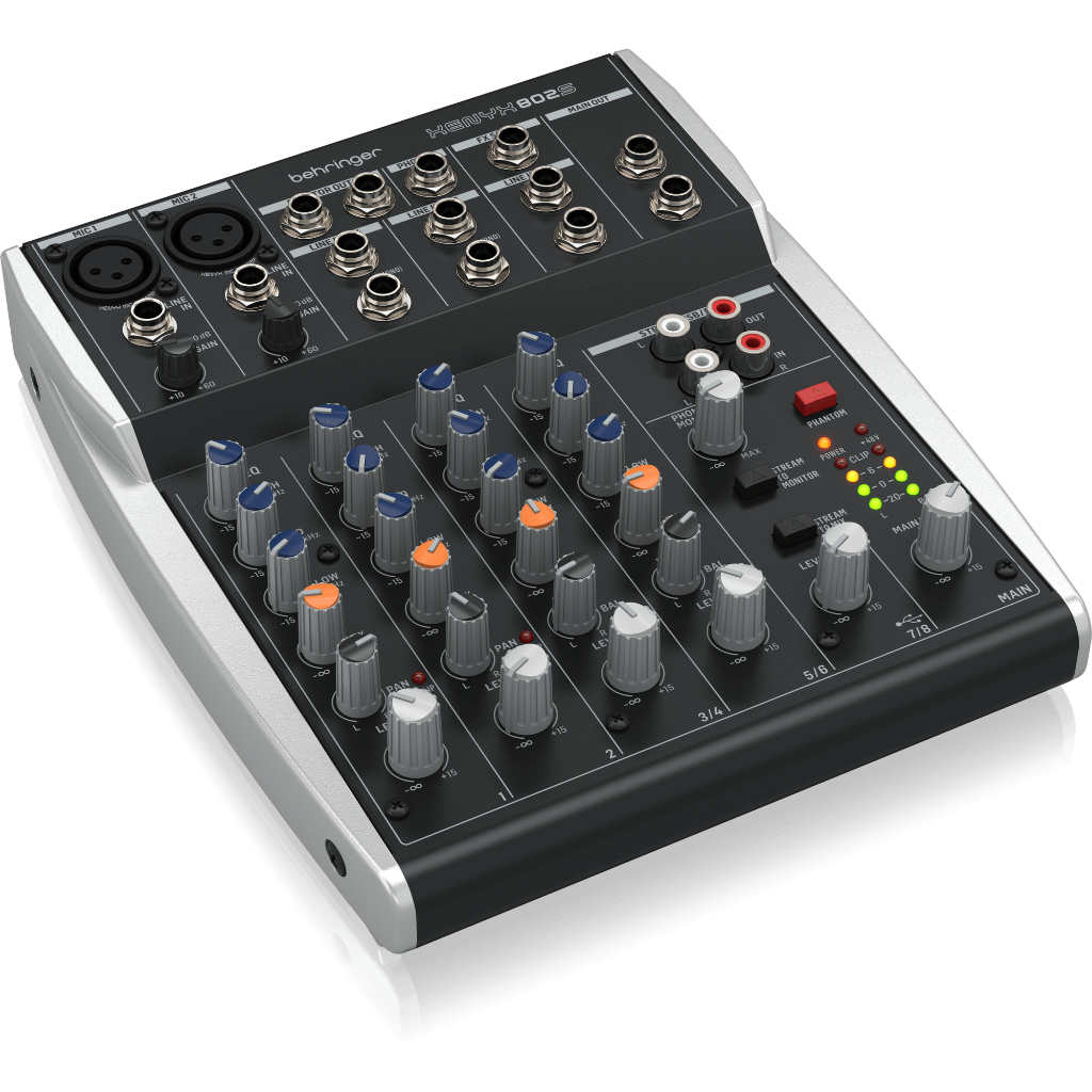 ANALOG MIXER BEHRINGER #XENYX-802S Premium Analog 8-Input Mixer with ...