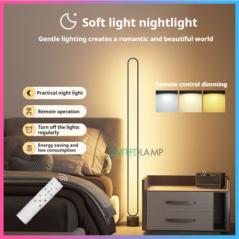 โคมไฟตั้งพื้น LED 💥ไฟตกแต่งห้อง ไฟห้องนอน ไฟ LED Floor lamp การควบคุมระยะไกลลดแสง ไฟแอมเบียนท์ ไฟมุม ไฟหัวเตียง