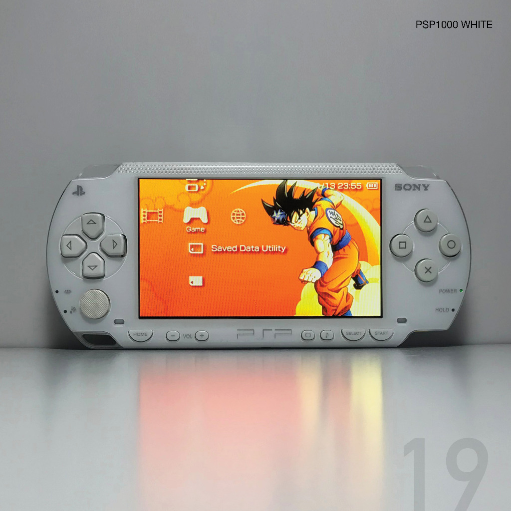 เครื่องเกม PSP (PlayStation Portable) รุ่น 1000 (WHITE19) จอ IPS ...