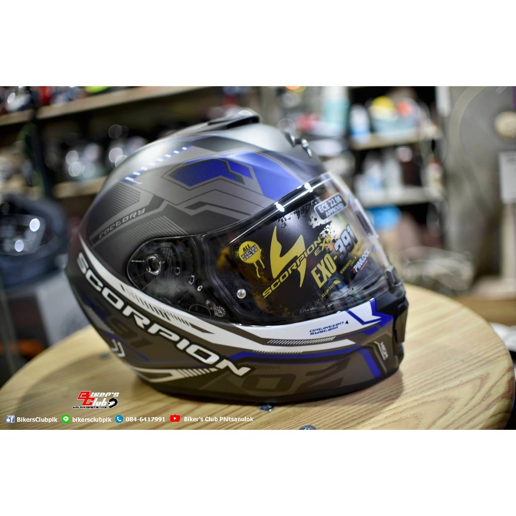 Casque Moto SCORPION-EXO Exo-391 Haut Black-Silver-Neon Yellow XS
