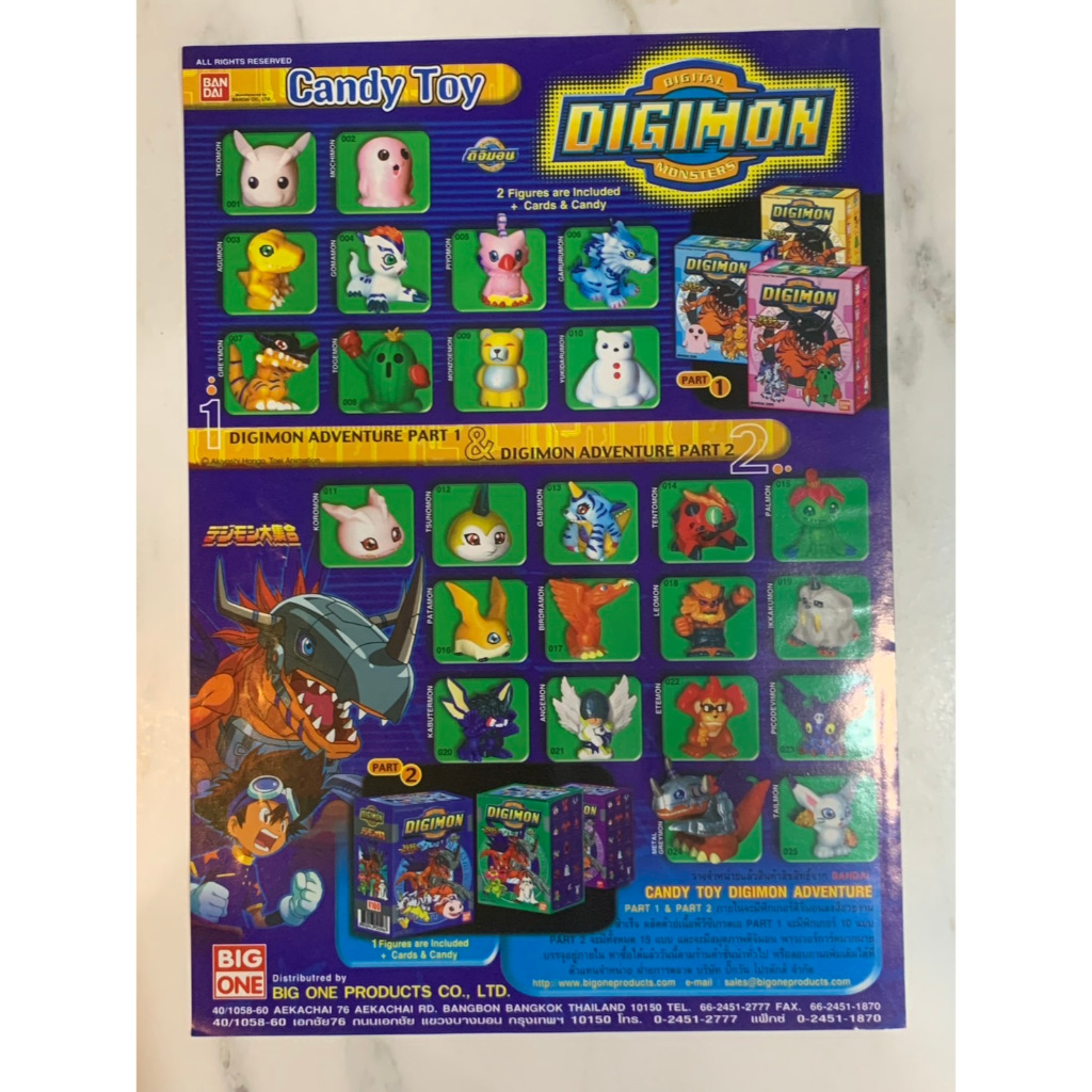 หน้าโฆษณา candy toy Digimon Aventure ดิจิม่อน แอดเวนเจอร์ (งานเก่า ...