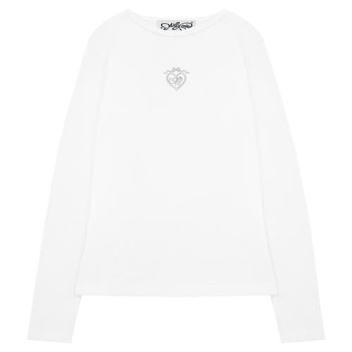 MOLLY SILVER HEART L/S TEE