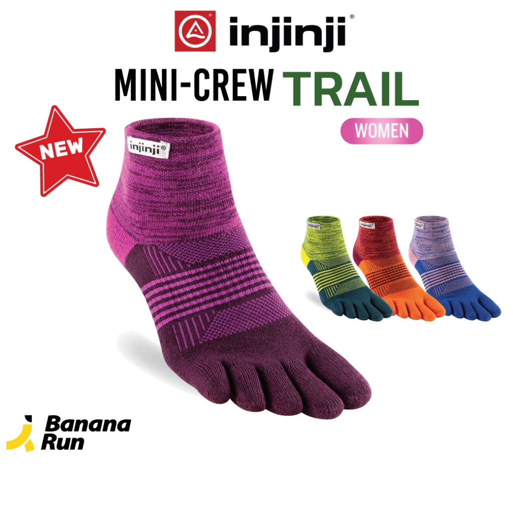 Injinji WOMEN'S TRAIL MIDWEIGHT MINI CREW KELP XS/S, Kelp, Small/Medium - 7