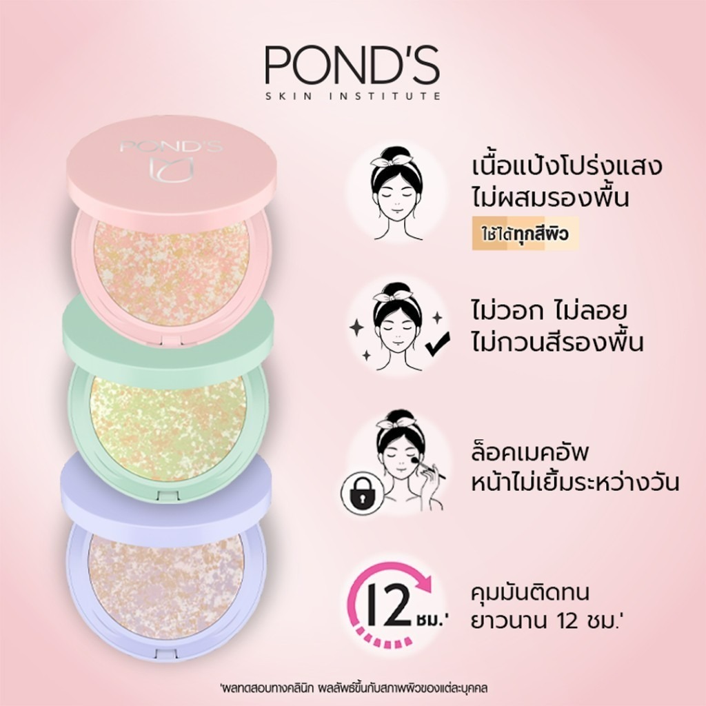 Pond’s Translucent Compact Powder 4.5g. แป้งพอนด์ส พาวเดอร์ แป้งอัดแข็ง ...