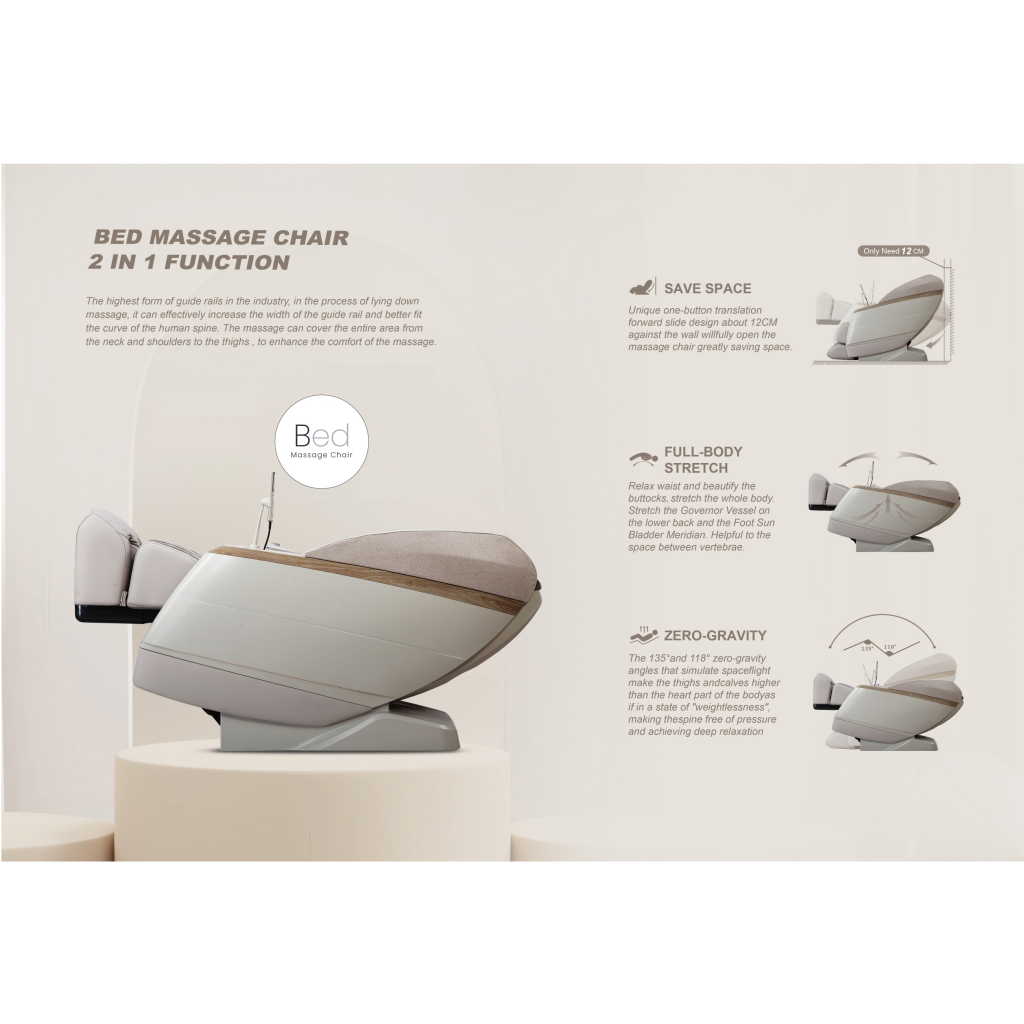 Soul Sense SERIES Y เก้าอี้นวดไฟฟ้า บรรเทาอาการปวดหลัง ลดอาการปวดเมื่อย ผ่อนคลายกล้ามเนื้อ นวดแบบผสมผสาน พร้อมฟังก์ชัน Double Massage Chair 2 ระบบในเครื่องเดียว 4D+2D