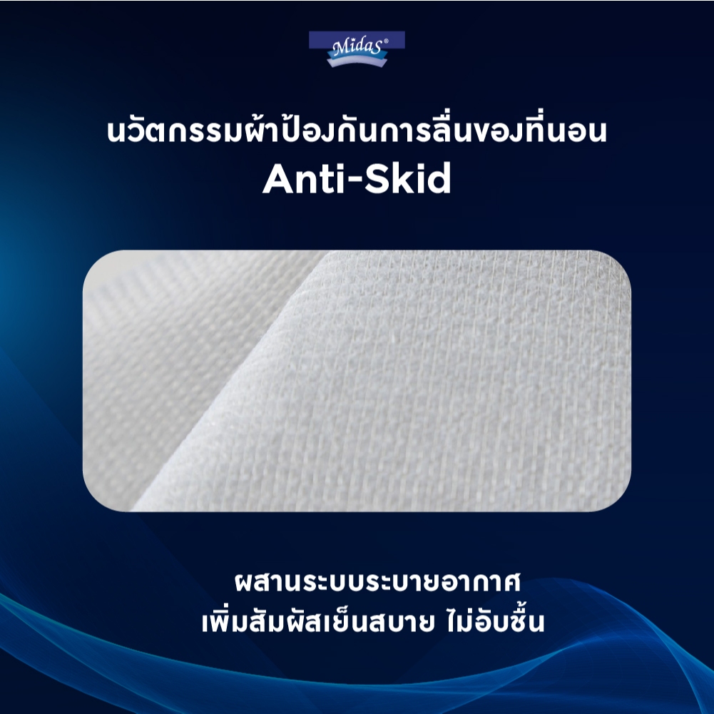 Midas รุ่น Dynamik 1000 ที่นอนยางพาราแท้ไฮบริด หนา 7 นิ้ว นำเข้าจากเบลเยี่ยม รองรับสรีระ ลดอาการปวดหลัง