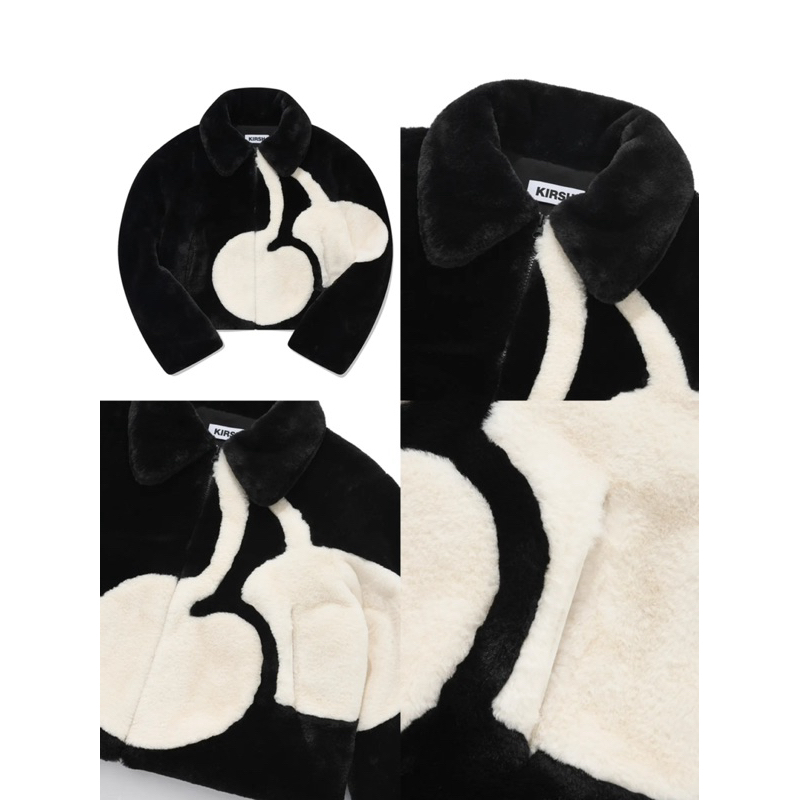 ??✨kirsh Big Cherry Boa Fur Jumper 빅 체리 보아 퍼 점퍼 