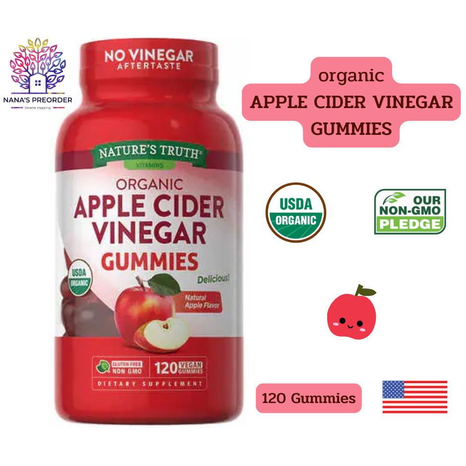 Nature's Truth Organic Apple Cider Vinegar Gummies 120 Count/ DLC: Mai25