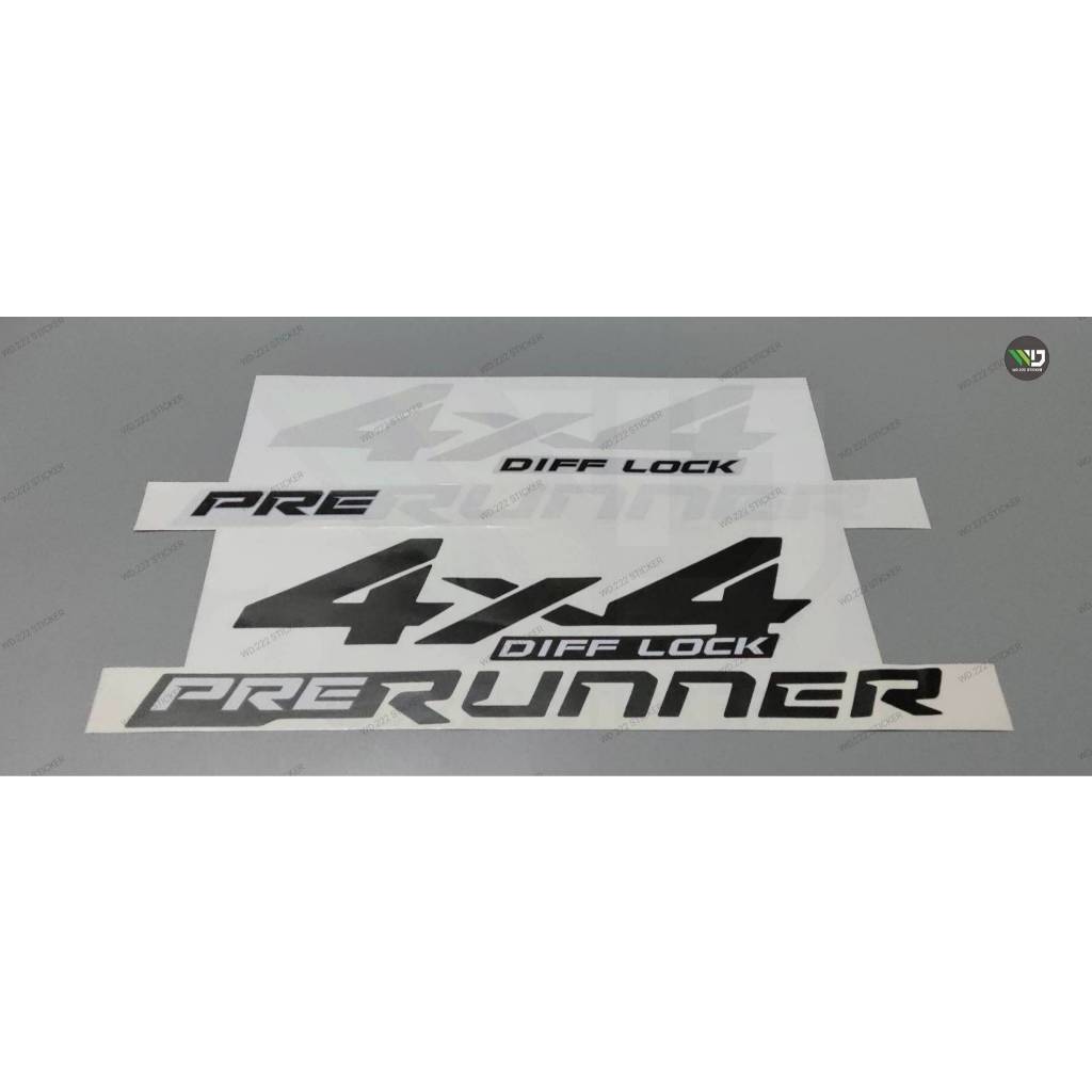 สติกเกอร์ 4x4 DIFF LOCK / PRERUNNER สำหรับติดแก้มท้าย TOYOTA REVO 2020 ...