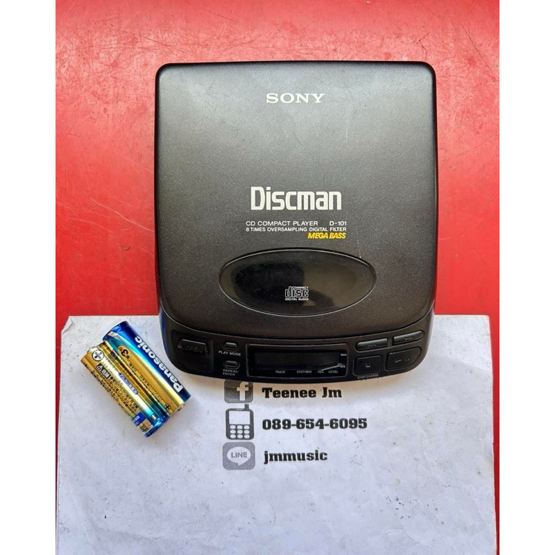 SONY Discman D-101 เครื่องเล่น CD เเบบพกพา ใช้งานได้เต็มระบบ (Made