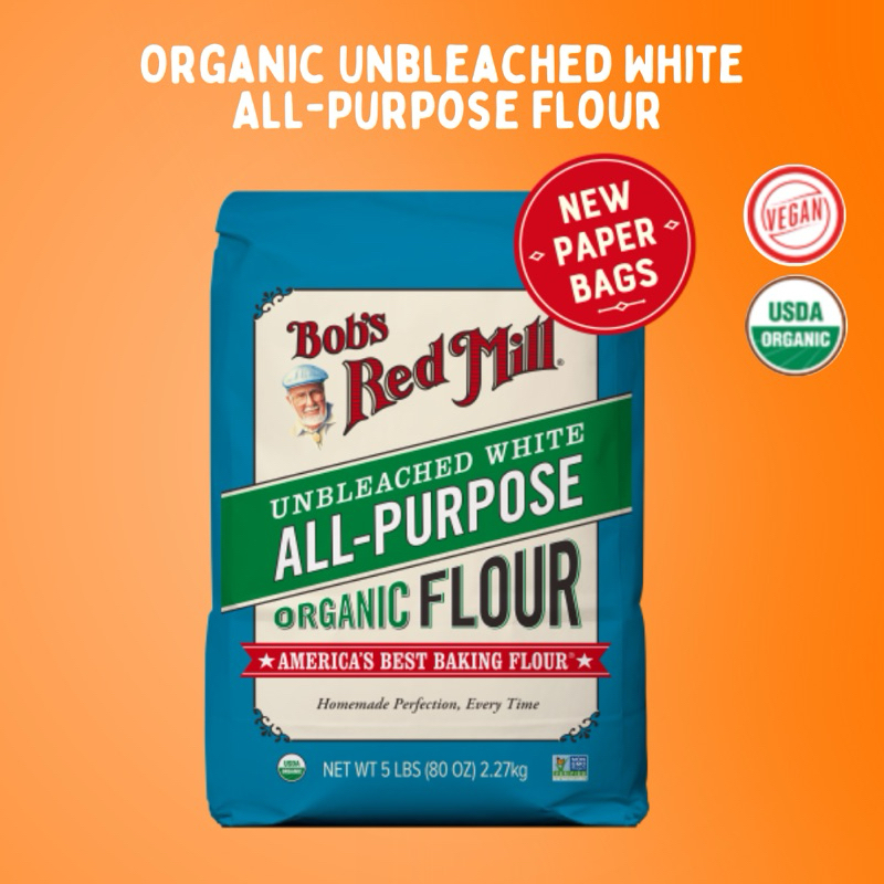 Bob’s Red Mill Organic Unbleached White All-Purpose Flour | บอบส์เรดมิล ...