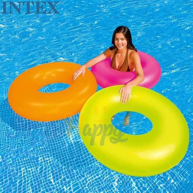 ห่วงยาง Intex (ขนาด 91 CM) รุ่น 59262 สีนีออนแบบขุ่น ห่วงยางเป่าลมของ ...