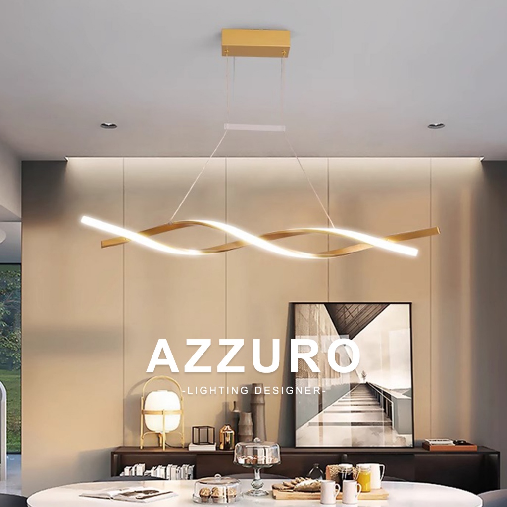 【AZZURO】โคมไฟระย้า โคมไฟระย้าร้านอาหาร โคมไฟโต๊ะอาหาร มีรีโมทควบคุมเปิดปิดปรับไฟได้ สไตล์มินิมอล