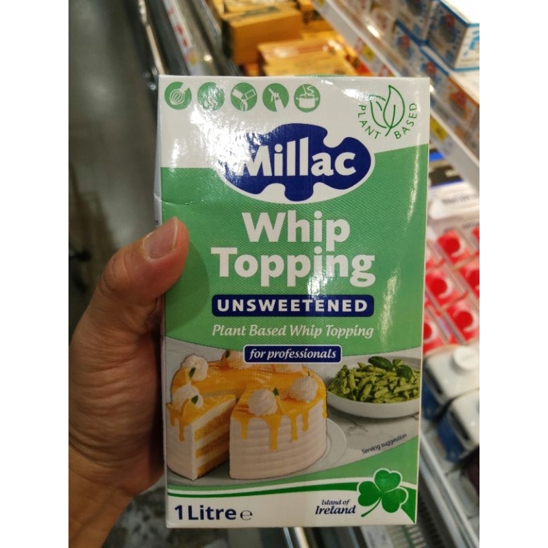 ecook อังกฤษ ใหม่ วิป ทอปปิ้ง unsweeted millac whip topping 1L | Shopee ...