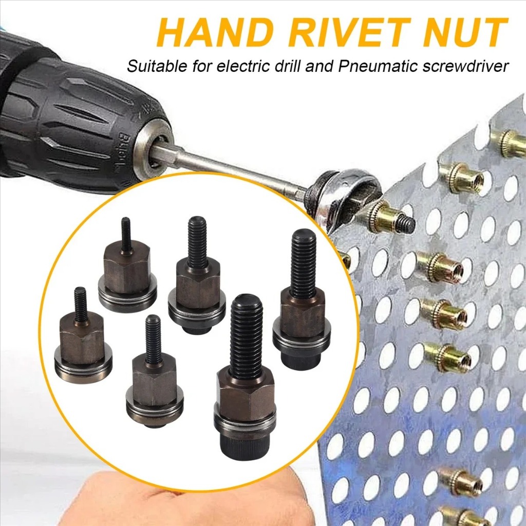 Hand Rivet Nut Gun Head Nuts Riveter Tool M10 M12 สําหรับ Rivet Nut Gun ...