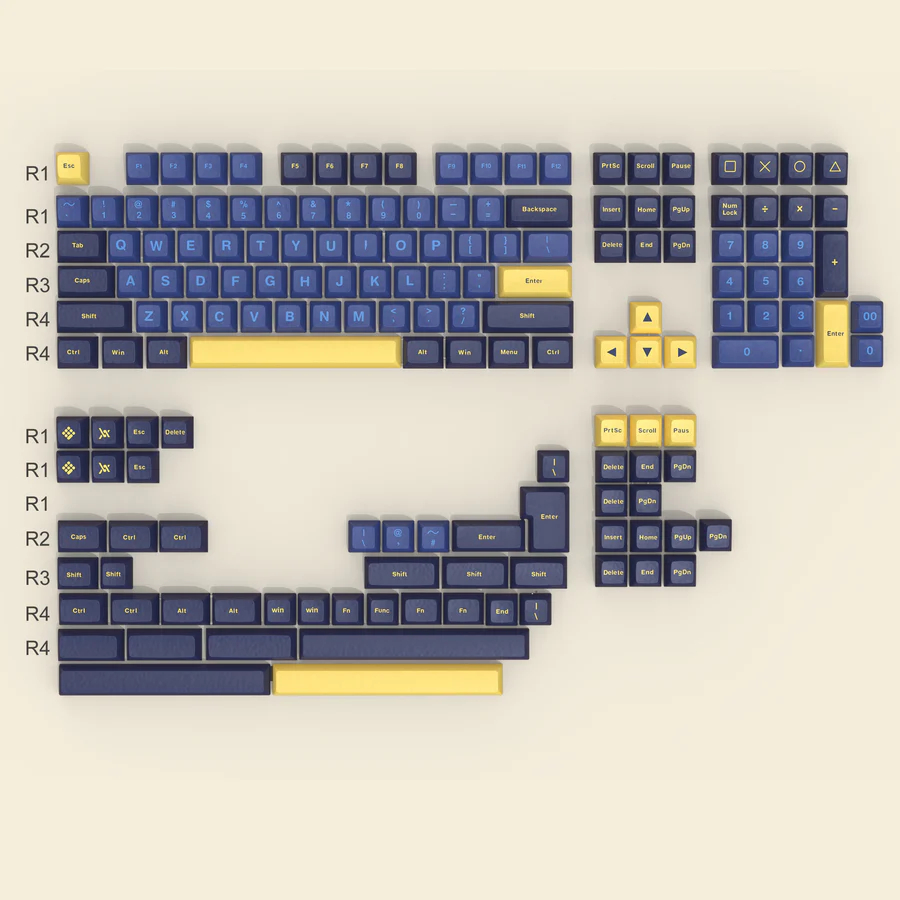 [Keycaps] Midnight Blue OSA Profile Double Shot Keycap Set | Shopee ...