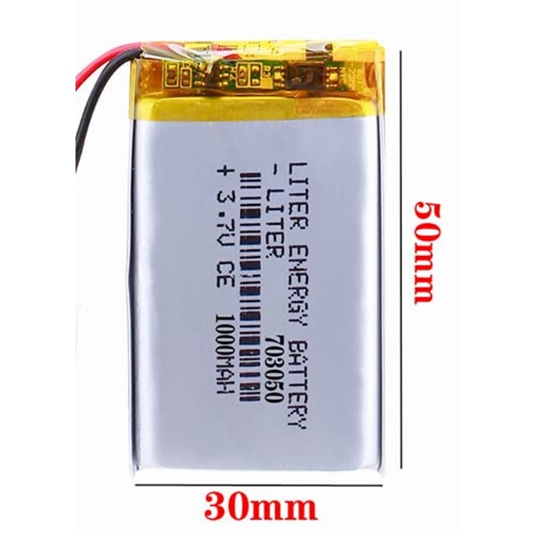 Battery Li-Polymer เบอร์ 703050 3.7V 1050mAh (2281) | Shopee Thailand