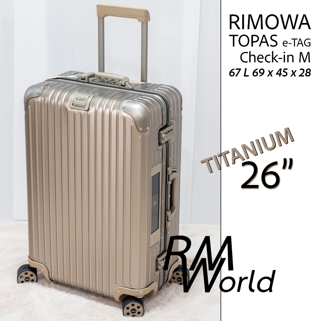 RIMOWA Topas Titanium e-tag check-in Original Aluminum Suitcase ...