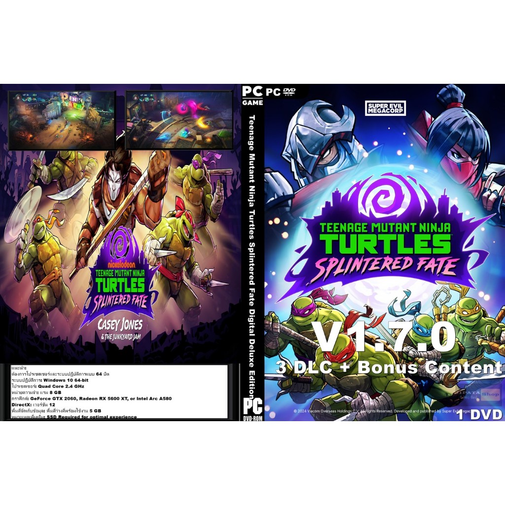 แผ่น Game PC Teenage Mutant Ninja Turtles Splintered Fate Digital ...