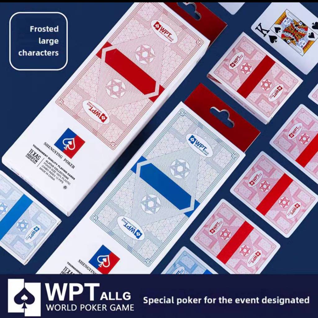 การ์ดเกม Poker WPT/WSOP แท้ Texas Holdem, Playing Cards, วัสดุ PVC ส่ง ...