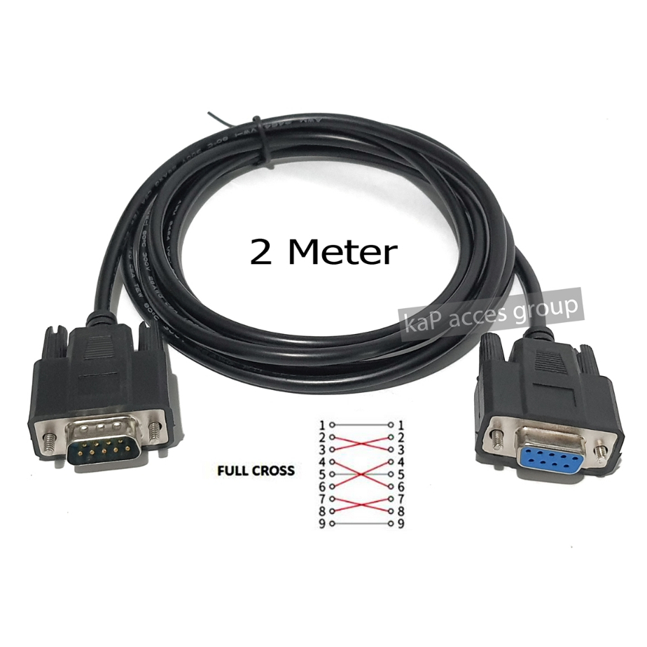 RS232 DB9 Serial 9พิน ซีเรียล full cross FF / MF 2ด้านแบบฟลูครอสไขว้ ...