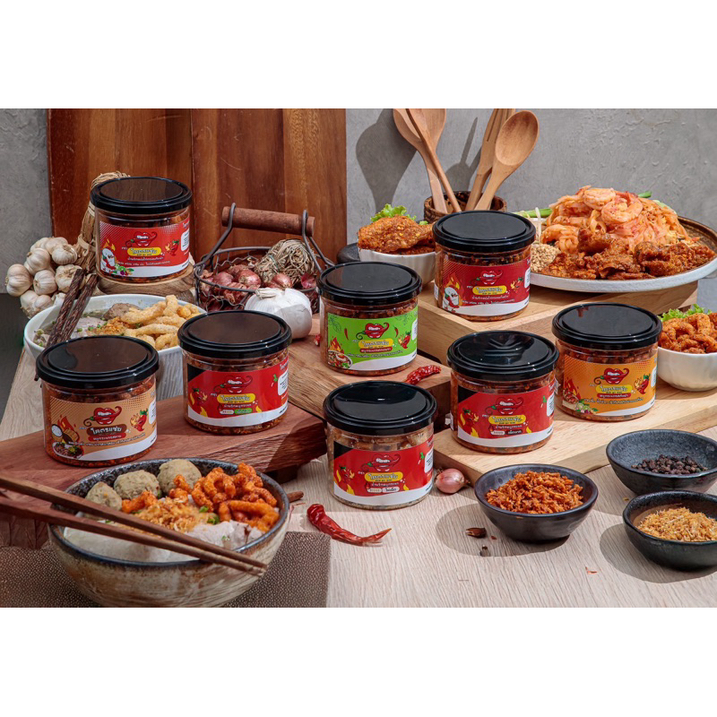 น้ำพริกหมูกระจก หนังไก่กรอบ ไข่มันปู ไข่มันกุ้ง โคตรแซ่บ มีหลากรสให้เลือก ของกิน กากหมู - 4