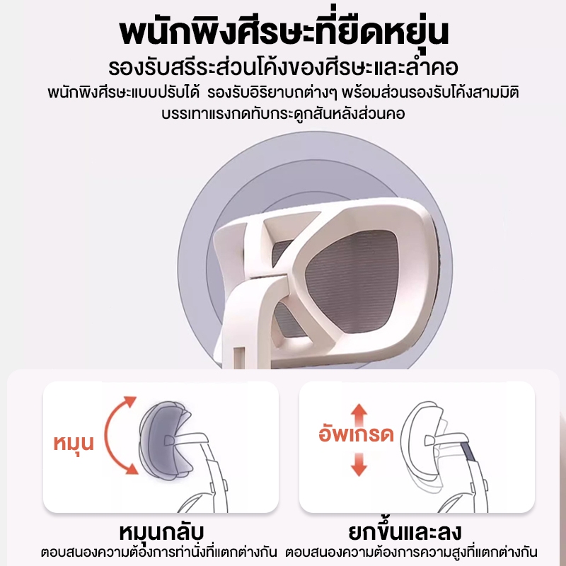 ALOVE เก้าอี้สำนักงาน [รุ่นอัพเกรด] เก้าอี้สีดำ เก้าอี้สีขาว สไตล์โมเดิร์น เก้าอี้ทำงาน พร้อมที่วางแขนและหมอน หลายสี พนักพิงหลังสูง รูปตัว S รับสรีระ