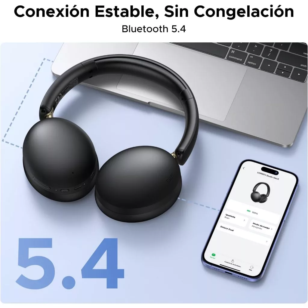 UGREEN HiTune Max 2 รุ่น HP205 หูฟังบลูทูธ Bluetooth 5.4 หูฟังไร้สาย ENC Headphones เชื่อมต่อ 2 อุปกรณ์พร้อมกัน