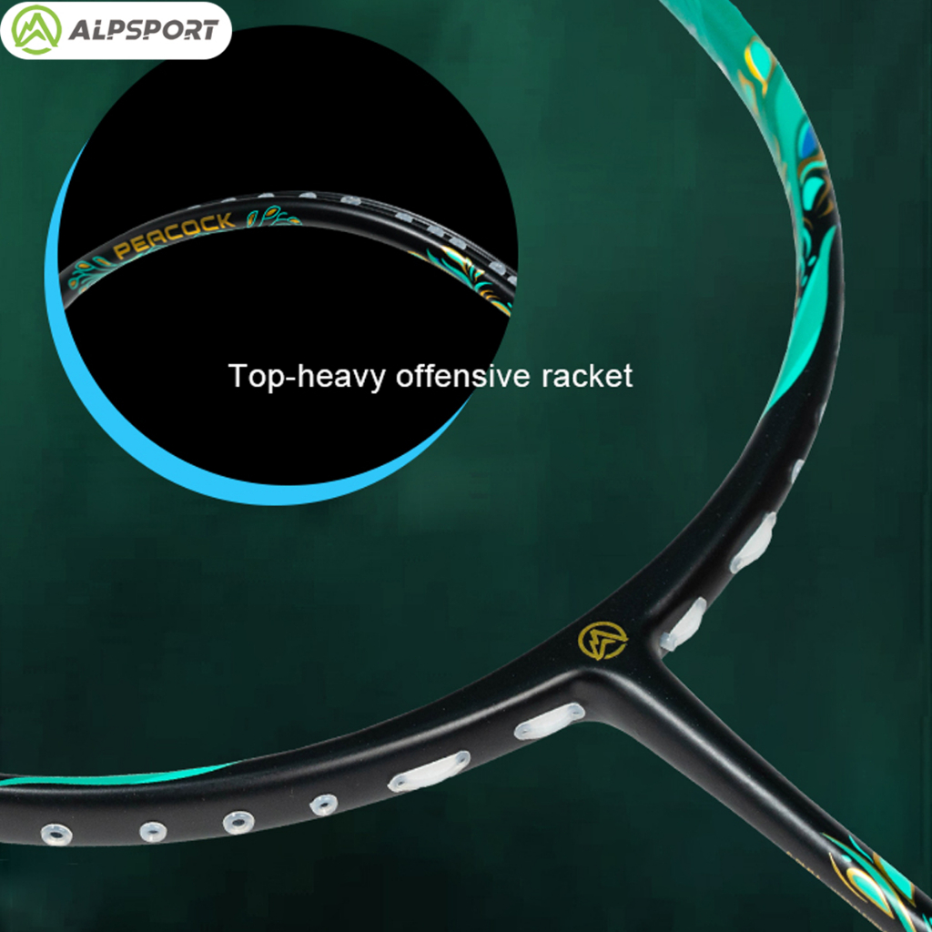 ALPSPORT【Peacock】แร็กเก็ตแบด 4U คาร์บอนไฟเบอร์ [COD+ของแท้100%] แบบมือ ...