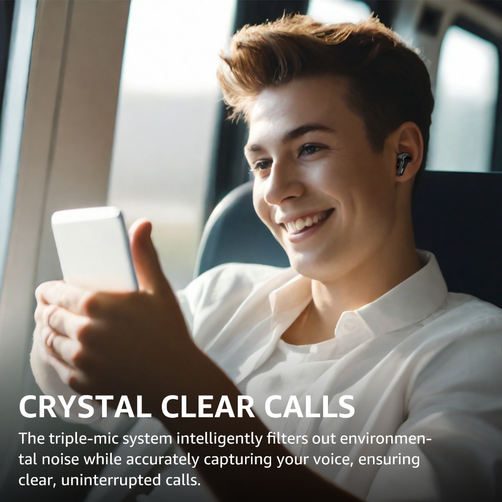 TOZO AeroSound 2 หูฟังบลูทูธ หูฟังเบสหนัก หูฟังอินเอีย แบตอึด Bluetooth 5.3 แบต 12 ชม. IPX6 Game Mode